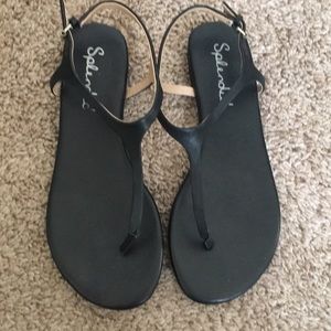 Splendid black strap sandals.